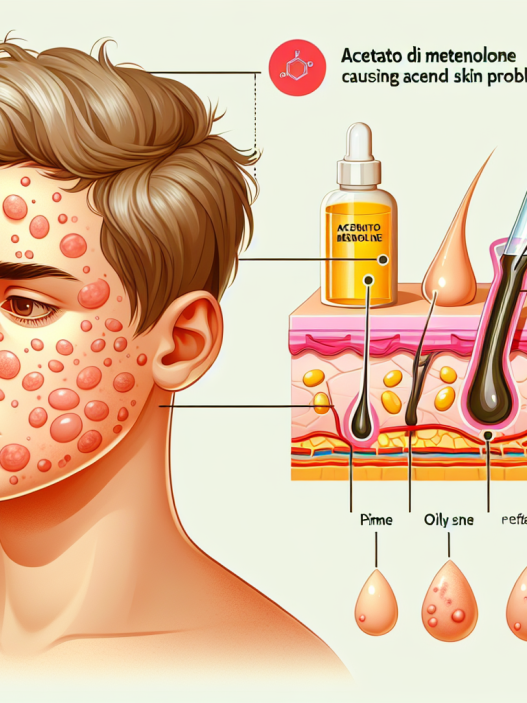 Acne and skin issues caused by acetato di metenolone