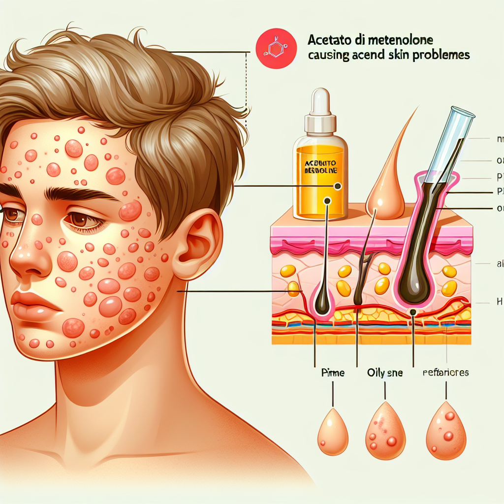 Acne and skin issues caused by acetato di metenolone